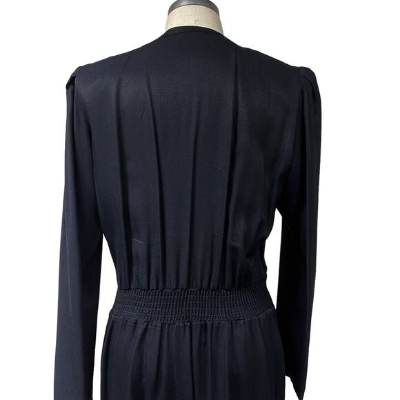 Vintage Molly Malloy Womens Size 12 Black Button Front Jumpsuit - Picture 9 of 10